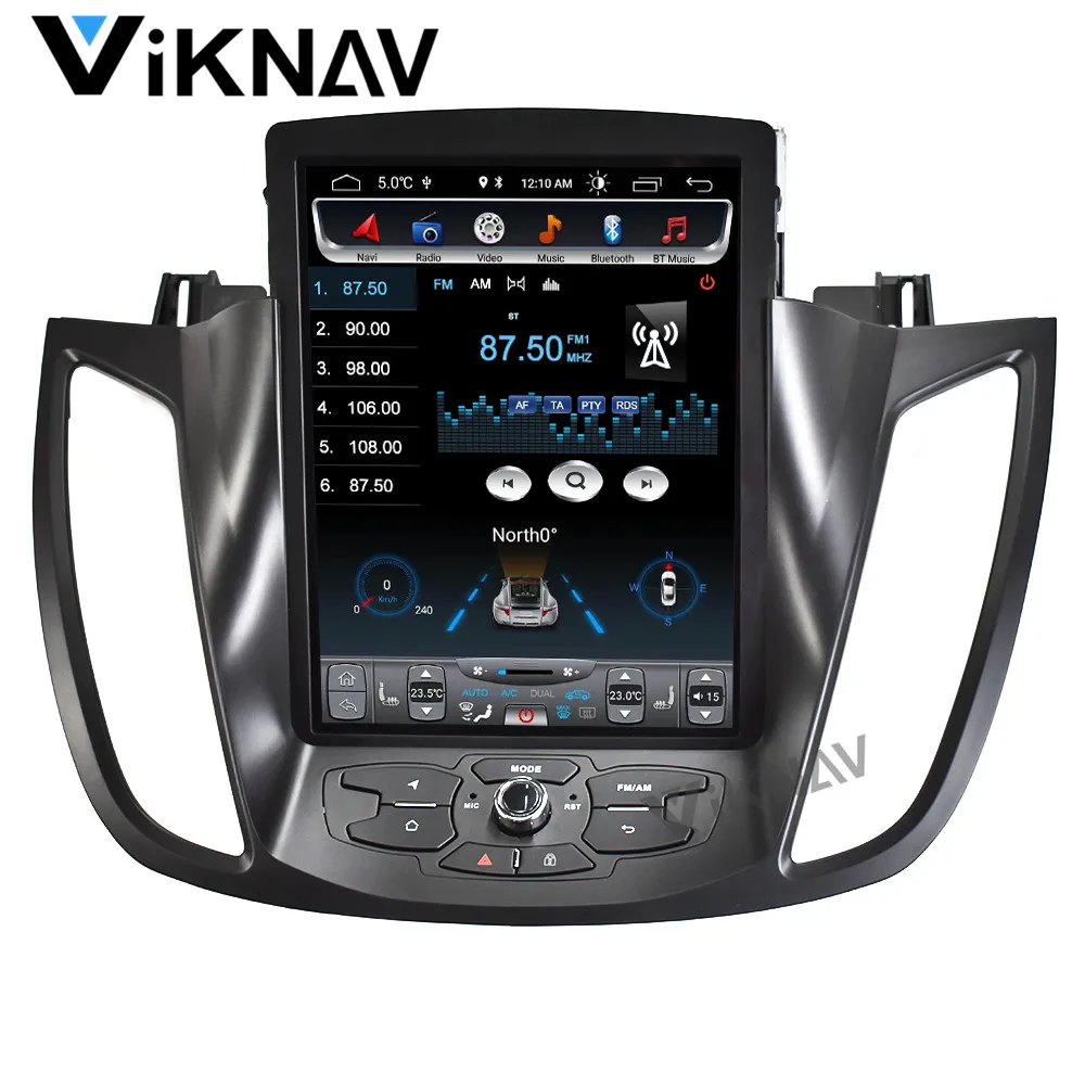 Тесла стиль вертикальный экран автомобиля GPS навигация для-Ford kuga 2013-2018