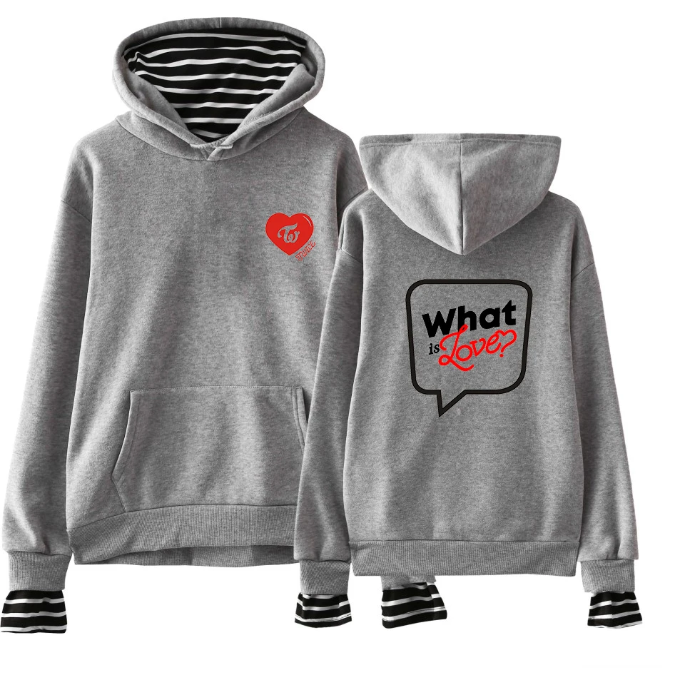 Новые полосатые толстовки в стиле Харадзюку С Капюшоном K-POP двойные с забавным