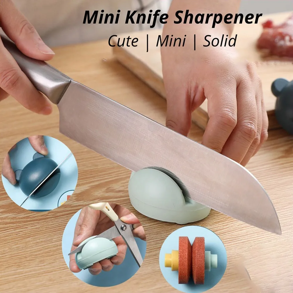 

Multifunction Cartoon Frog Shape Design Anti -Slip Mini Sharpener Kitchen Tool Grindstone Scissors Kitchen Gadgets Kitchen Tools