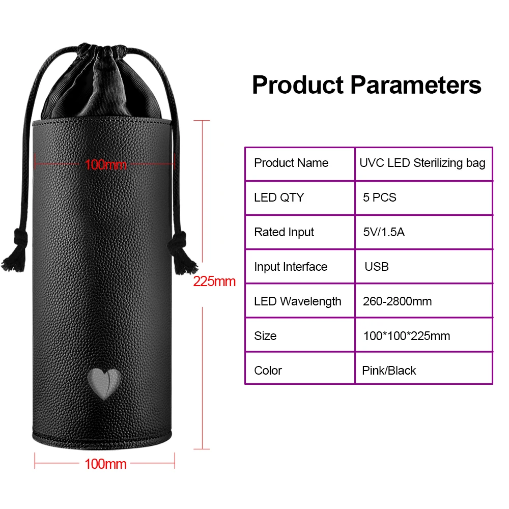 Портативный 99% УФ стерилизатор сумка для хранения вибратор фаллоимитатор