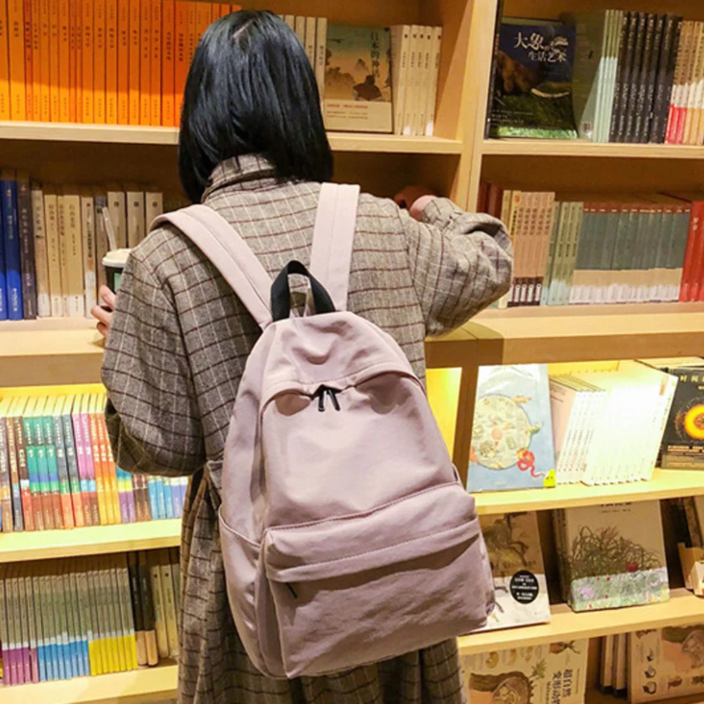Fashion New waterproof nylon women backpack Japan style Solid Backpack Mochila Feminina Mujer Travel bag Teenage Girls Schoolbag | Багаж и