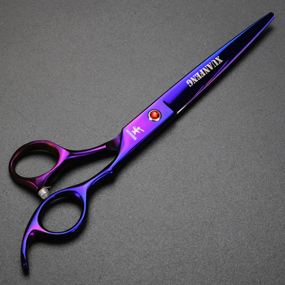 Профессиональные ножницы XUAN FENG Purple 7 дюймов для груминга собак
