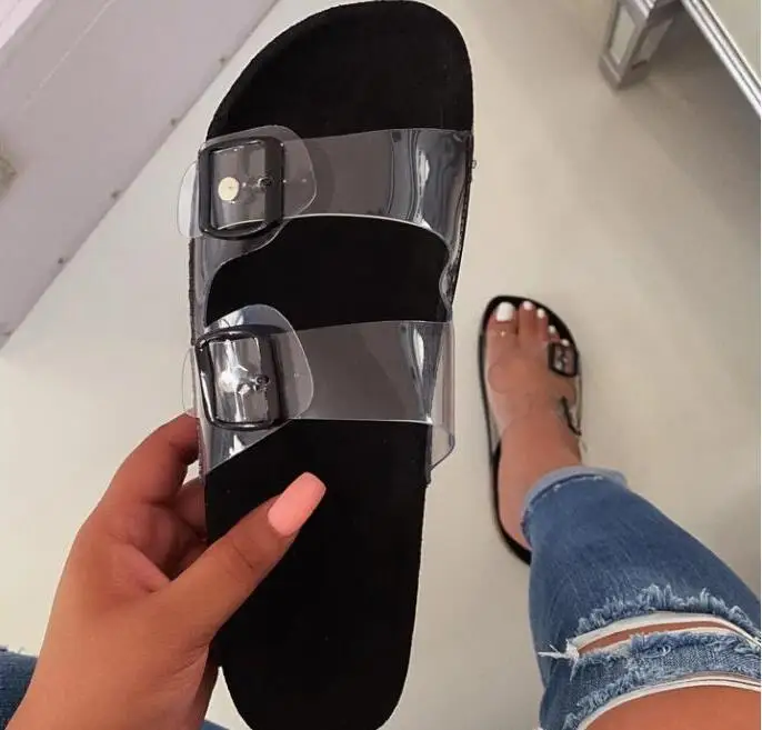 Стразы яркие цветные женские тапочки новинка 2020 акриловая пляжная обувь