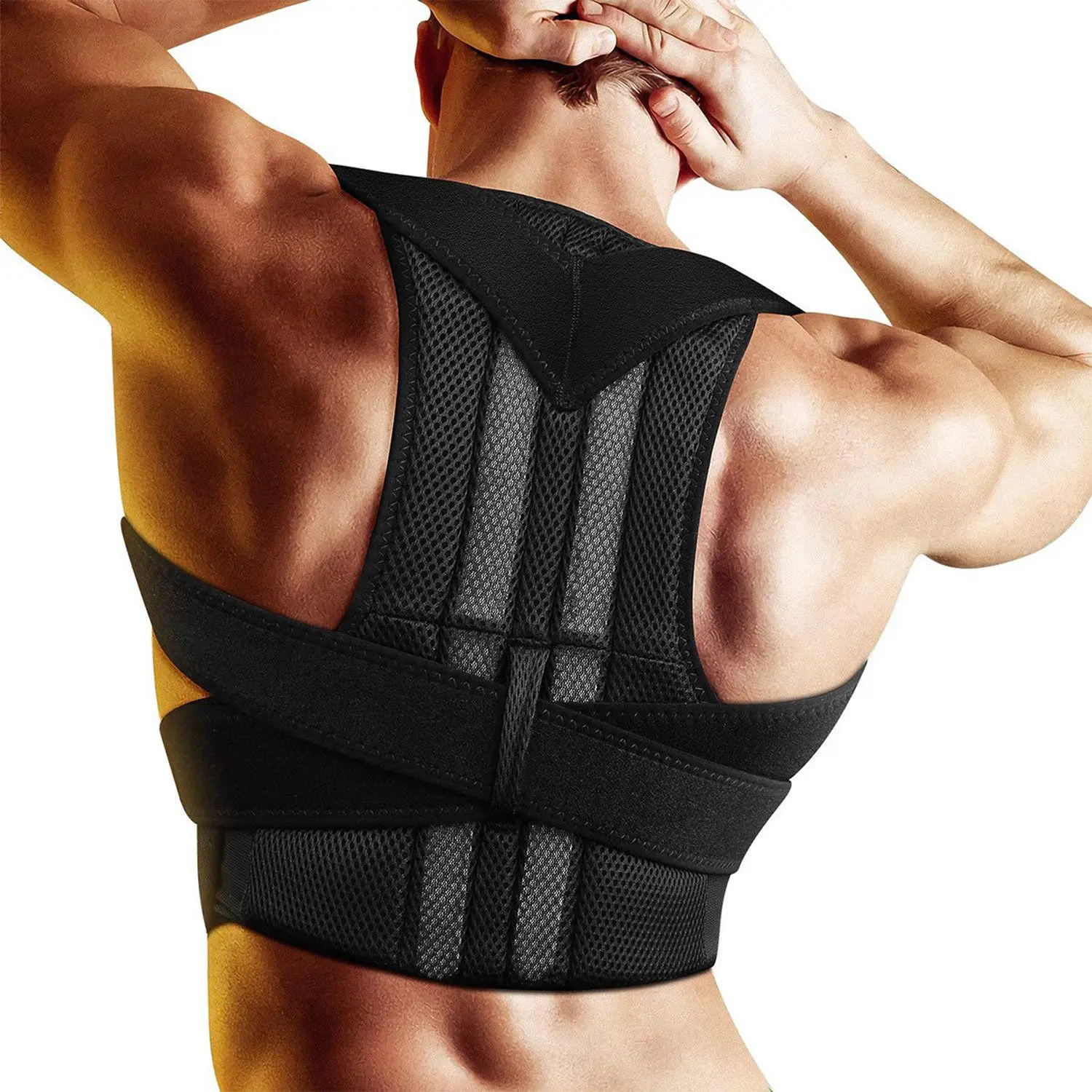 

Adjustable Adult Corset Back Posture Corrector Therapy Shoulder Lumbar Brace Spine Support Belt Posture Correction For Men Women