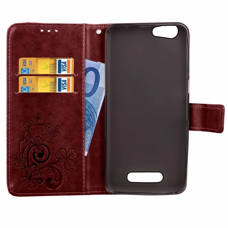 OEEKOI Four Leaf Clover Wallet Flip Cover Case for Cubot Magic/Note Plus | Мобильные телефоны и аксессуары