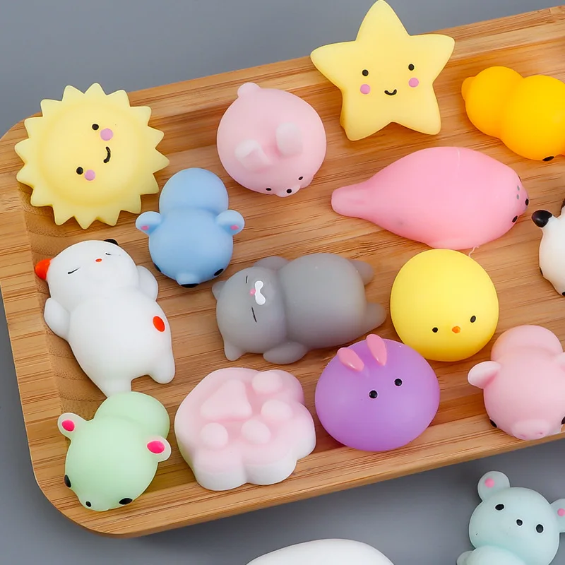 Animales Kawaii blandos para aliviar el estr&eacute;s para adultos, paquete de Juguetes antiestr&eacute;s-0