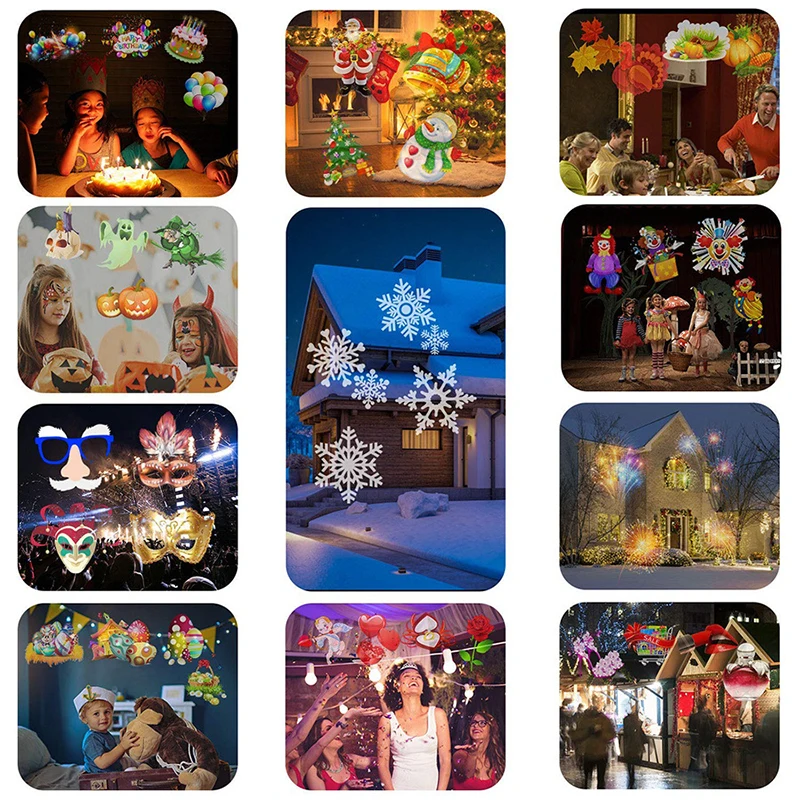 

Рождественский проектор в виде снежинок, диско-светильник s, ландшафтный светильник, Рождественская вечеринка, светодиодный сценический св...