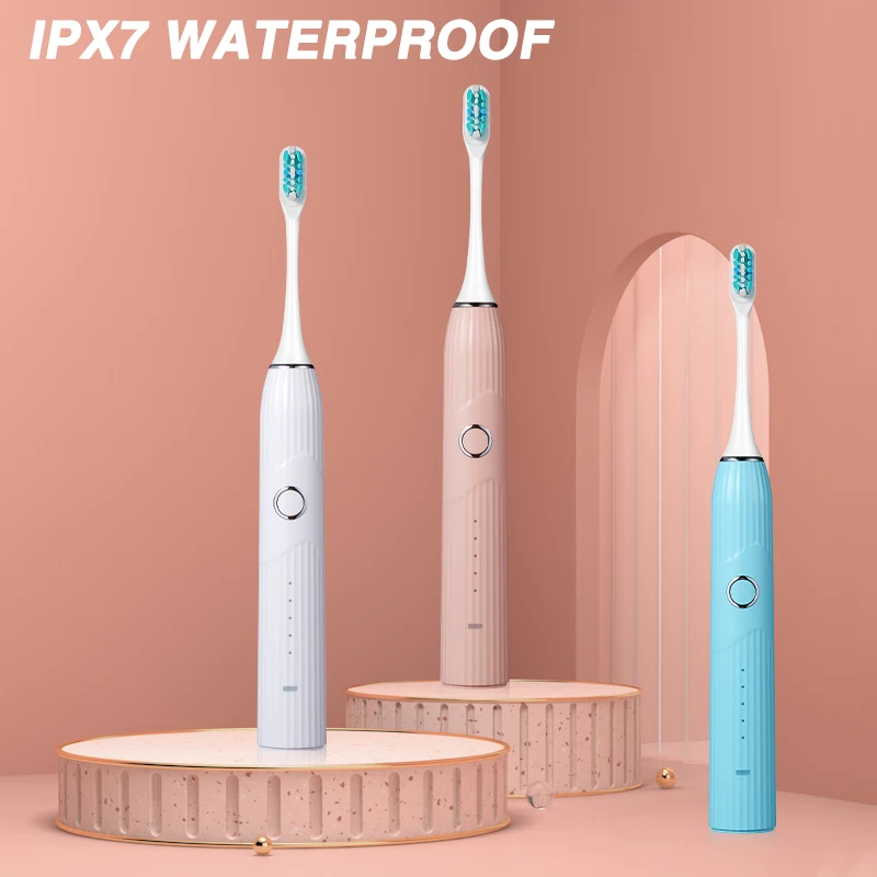 

Boyakang Ultrasonic Electric Toothbrush 5 Modes Intelligent Reminder IPX7 Waterproof Dupont Bristles Induction Charging Adult