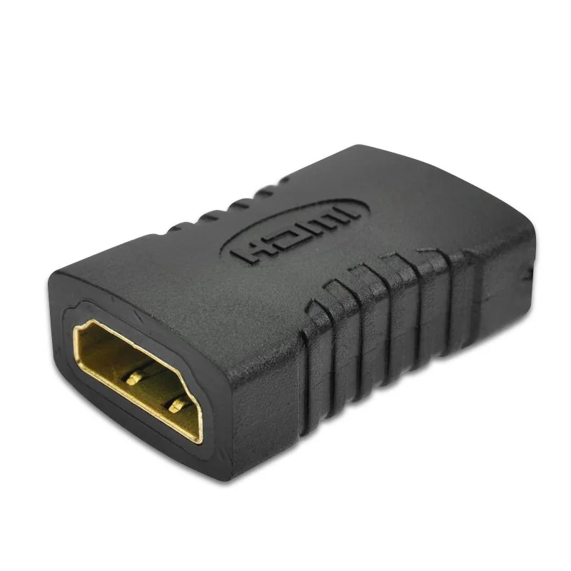 HDMI-compatible female to female straight-through adapter cable female black HDMI-compatible adapter