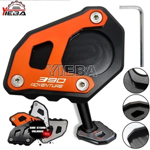 For 390 ADV Adventure 2020-2021 Motorcycle CNC Aluminum Motorcycle Side Stand Enlarger Kickstand Enlarge Plate Pad Accessories
