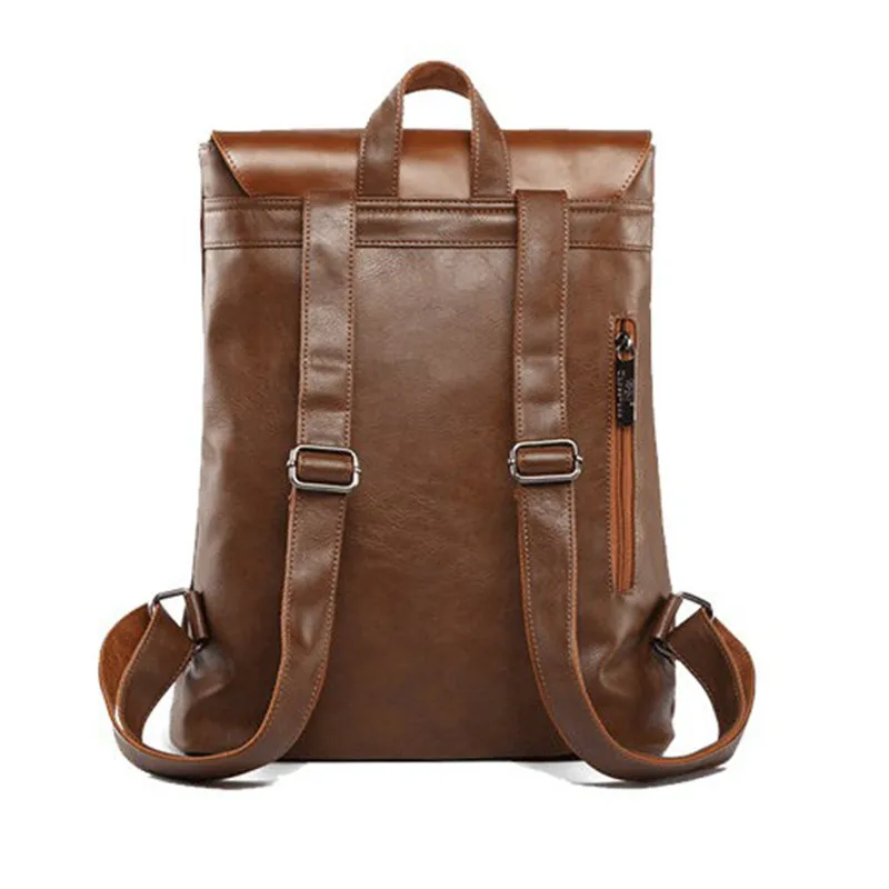 

2021 New Men's Backpack Fashion Large Capacity Shoolbag For Boy Leather Laptop Backpack Bag Casual School Bag For Women