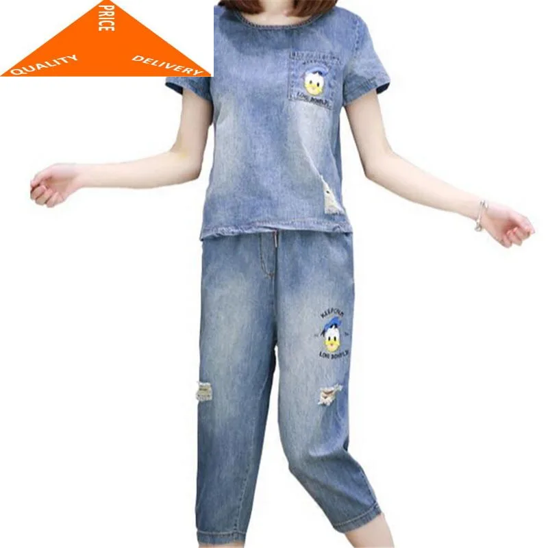 Новинка для отдыха женские весенне летние свободные синие джинсы большого