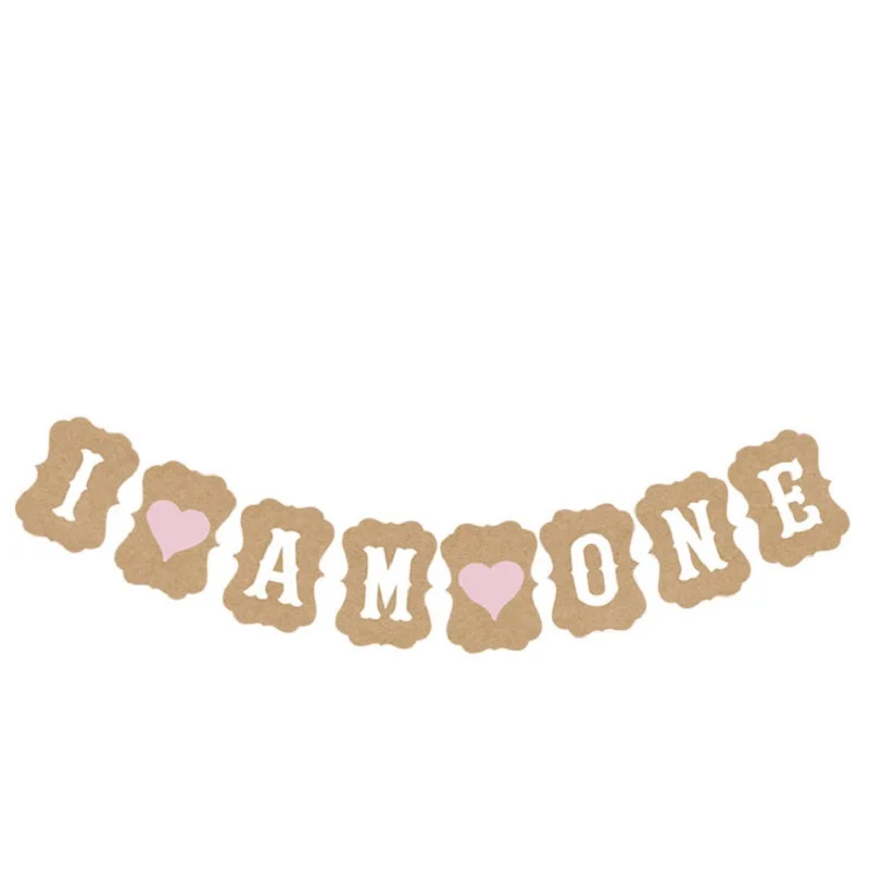 Насыщенный сапфировый 8 флагов знак «I AM ONE» баннер для маленьких мальчиков и девочек 1-й День рождения украшения детский душ первый год овсянка фотобудка гирлянда - Цвет: Насыщенный сапфировый