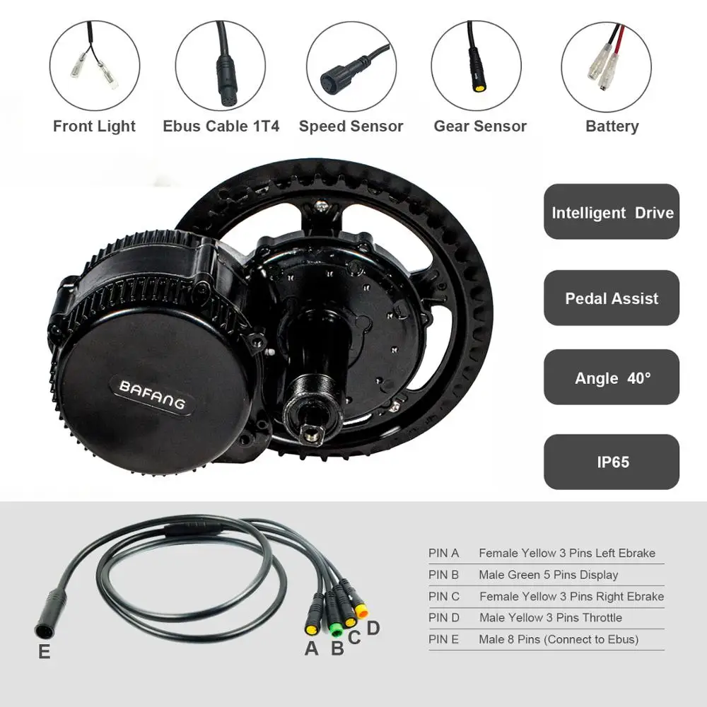 Bafang 8FUN 36V 250W BBS01B MMG340 16Ah стеллаж для выставки товаров Батарея 850C SW102 Mid Мотор привода