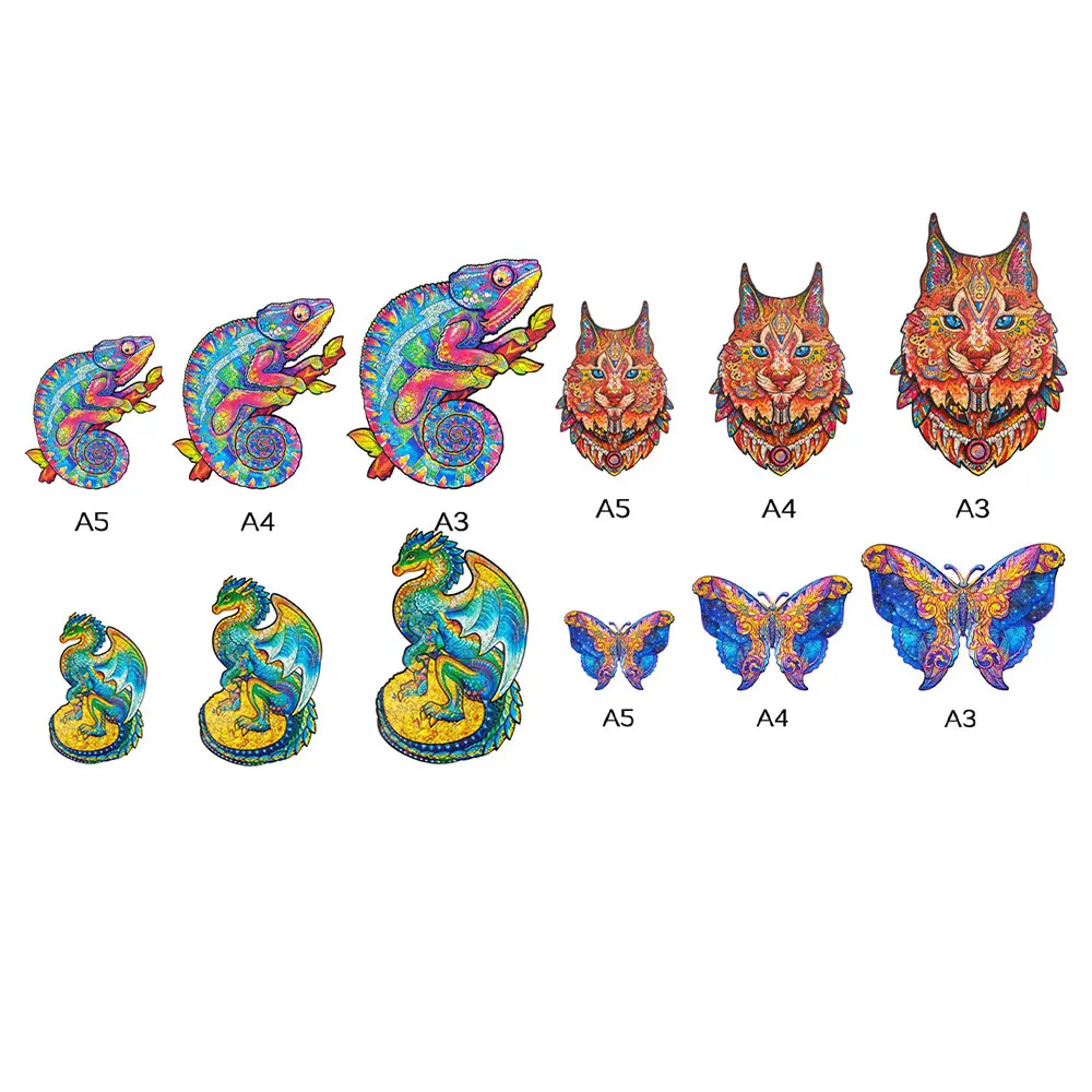 

Wooden Jigsaw Puzzle Fox Puzzle Board Set Toy Interesting Wooden Puzzles For Adults Kids Christmas Gifts Educational Games Toys