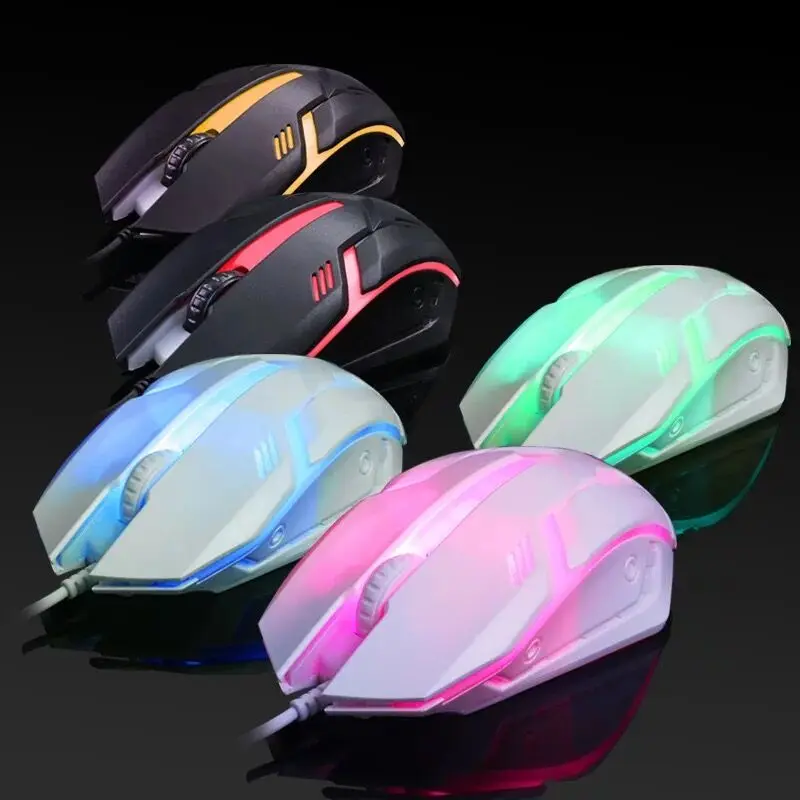 Проводная игровая мышь erlies 4 цвета светодиодсветильник горячая распродажа USB