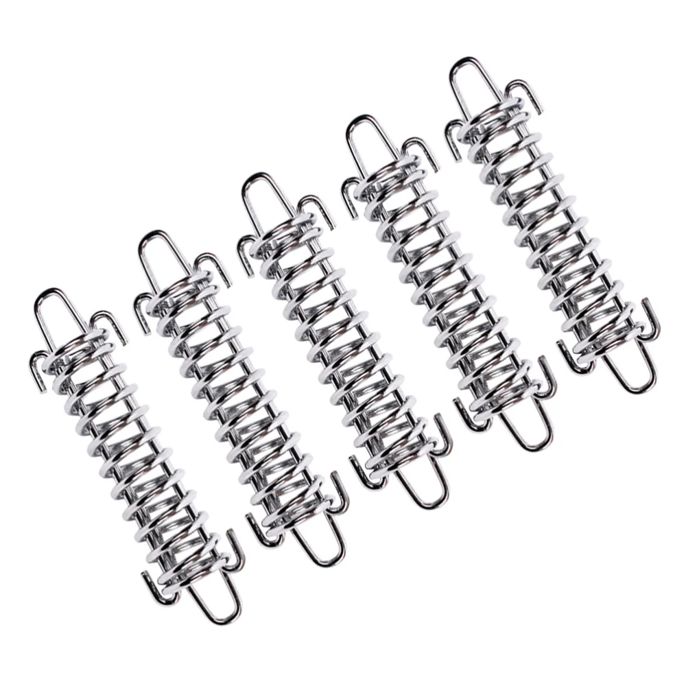 

5pcs Tent Wind Spring Wind Rope Buckle Outdoor Camping High Strength Steel Rope Buckle Tent Fixed Buckle Spring Hook Buckle