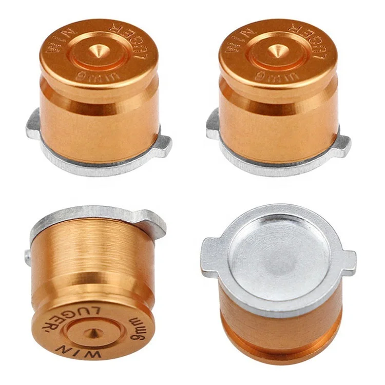 

Chrome Gold Repair Parts For PS4 Controller Shell Bullet Button Kits