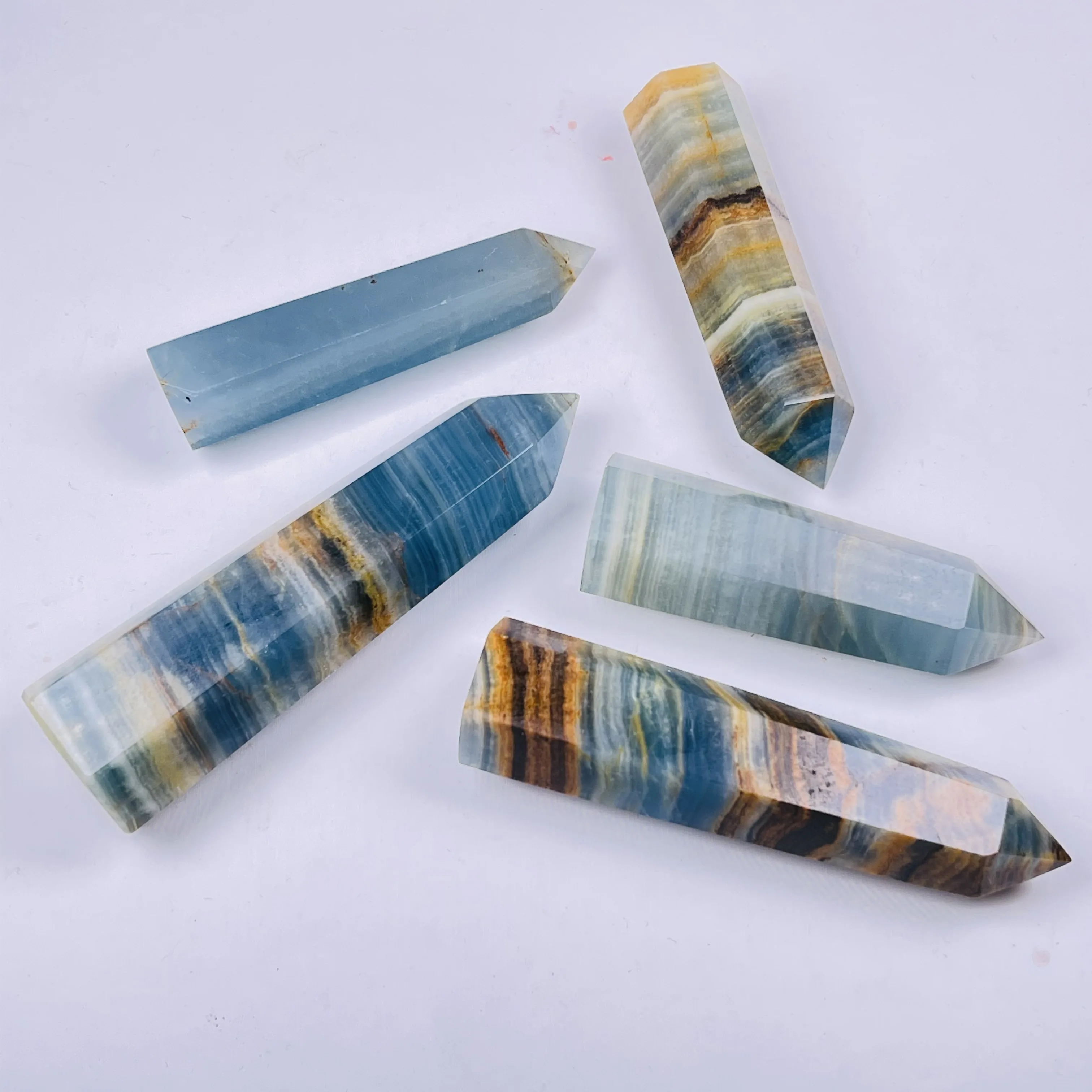 

Natural Crystal Column Healing Stone Hexagonal Prisms Obelisk Wand Treatment Stone DIY Gift