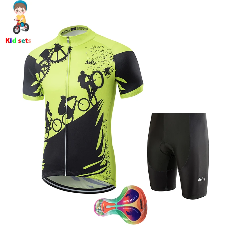Детский спортивный костюм Aofly из джерси с короткими рукавами для езды на