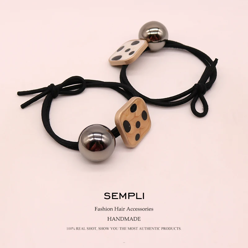 Sempli высококачественные квадратные эластичные резинки для волос из сплава женщин