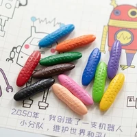 colorful peanut crayons washable drawing set kids wax pencils oil pastels childrens paintbrush gift box graffiti doodle toys