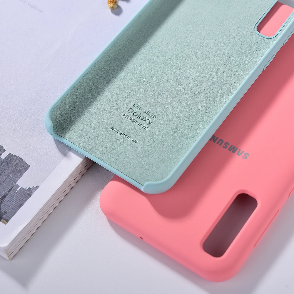 Чехол A50 для Samsung Galaxy A 50 чехол-накладка из жидкого силикона карамельных цветов