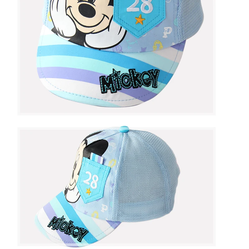 Genuine Disney Children Hat Girls Boys Baby Cap Girl Toddler Sun Mickey Minnie Mouse Cotton Beach Cartoon Fashion | Детская одежда и