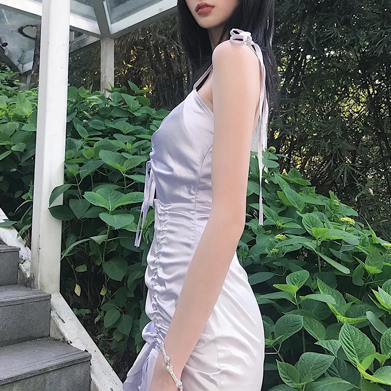 

Women's Summer Sundresses Sweet Sling Dress Ladies Fashion Sleeveless Sexy V-neck Lace-up Dress Party Shopping Daily Wear