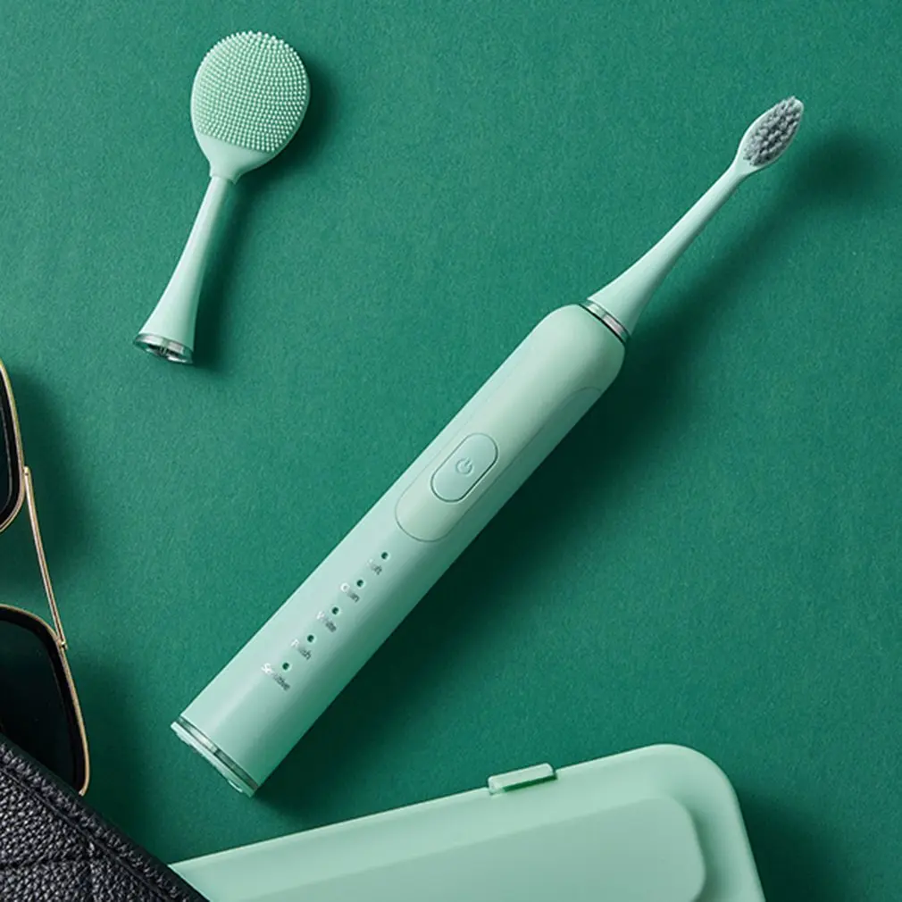 

IPX7 Magnetic Levitation Sonic Toothbrush Adults Toothbrushes Rechargeable 90 Days Use 10 Optional Modes Soft Brush Heads