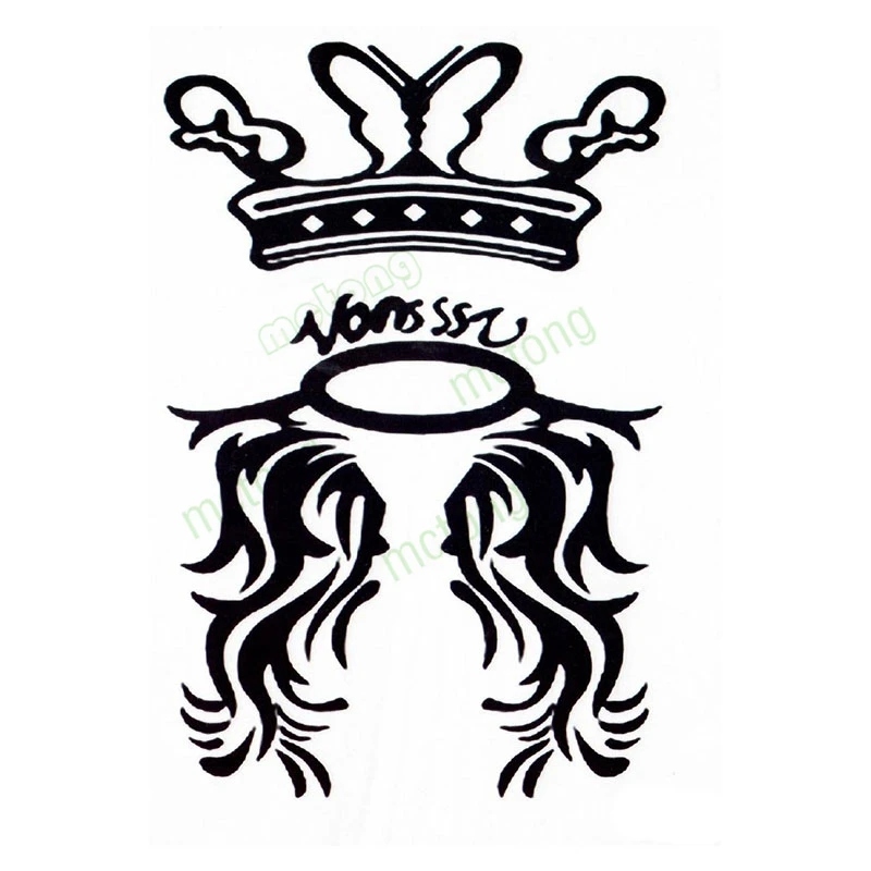 Водостойкая Временная тату наклейка эскиз крыло демона флэш искусственная