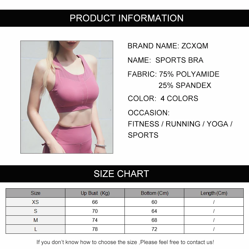 

Women's Push Up seamless Sports Bra Tops High Impact Straps Yoga Top Bra Sports Wear For Women Gym Underwear Pink Running Bra
