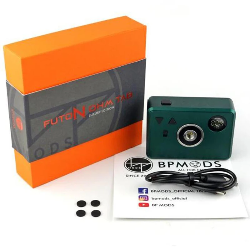 

BP Mods Futon Ohm Tab Luxury Edition Supports 1A 18650 Battery For E-cigs Accessories Cotton Coils