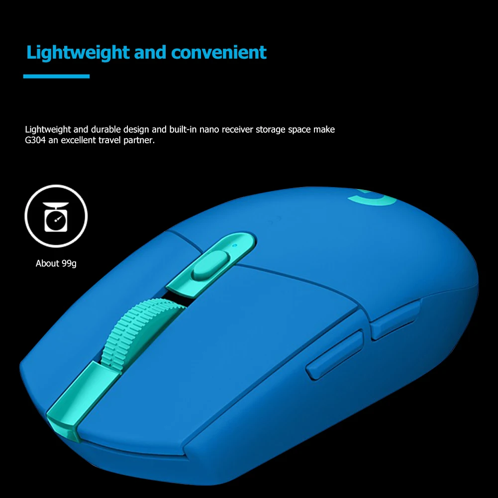 

Мышь компьютерная беспроводная G304, 12000DPI, программируемая