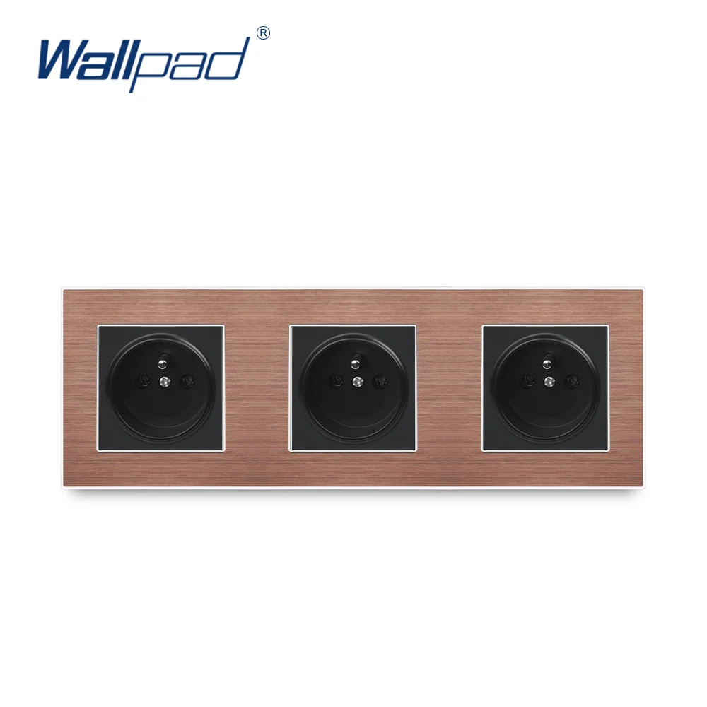 Настенная розетка Schuko 3 евророзетки французская стандартная настенная роскошная