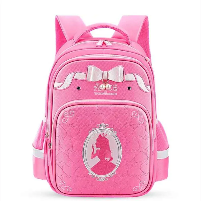 Disney Alice Frozen school bags for girls large capacity orthopdic primary school student backpack teenage girls mochila escolar