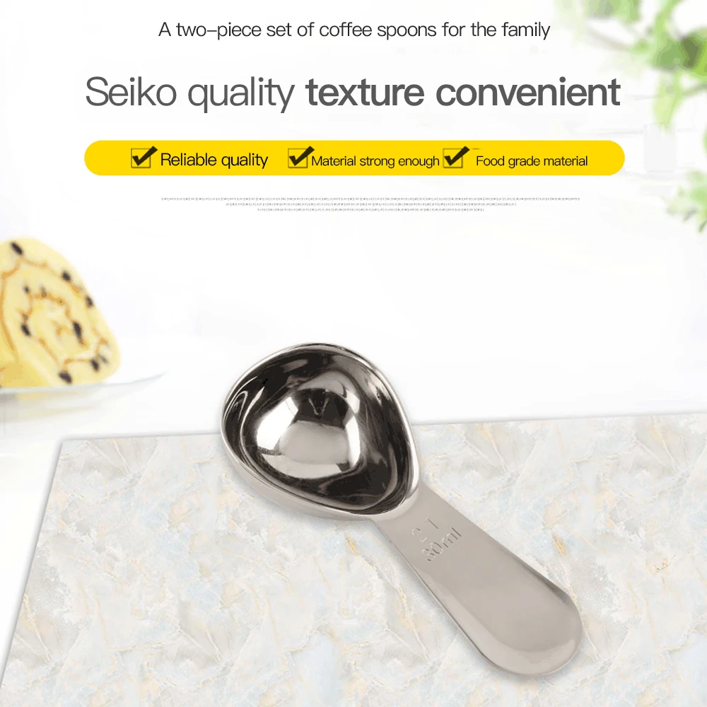 

Coffee Measuring Spoon Stainless Steel Coffee Scoop with Scale For Coffee Milk Powder Household Kitchen Tools Ingredients Scoop