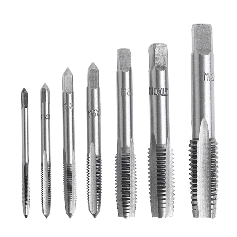 

2021 New 8 Pcs Hand Screw Thread Metric Plug Tap Set M3-M12 With Adjustable Tap Wrench