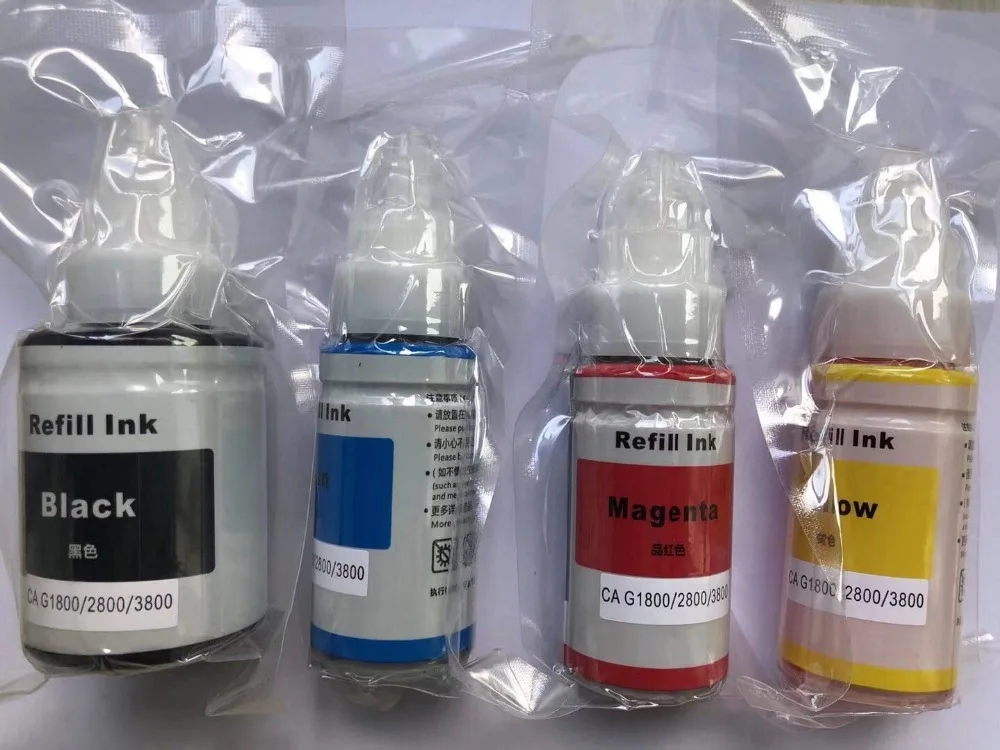 PIXMA G1411/2411/3411/4411 GI-490, 5 шт в упаковке 2b+ 1c+ 1 м+ 1y бутилированные чернила для Canon