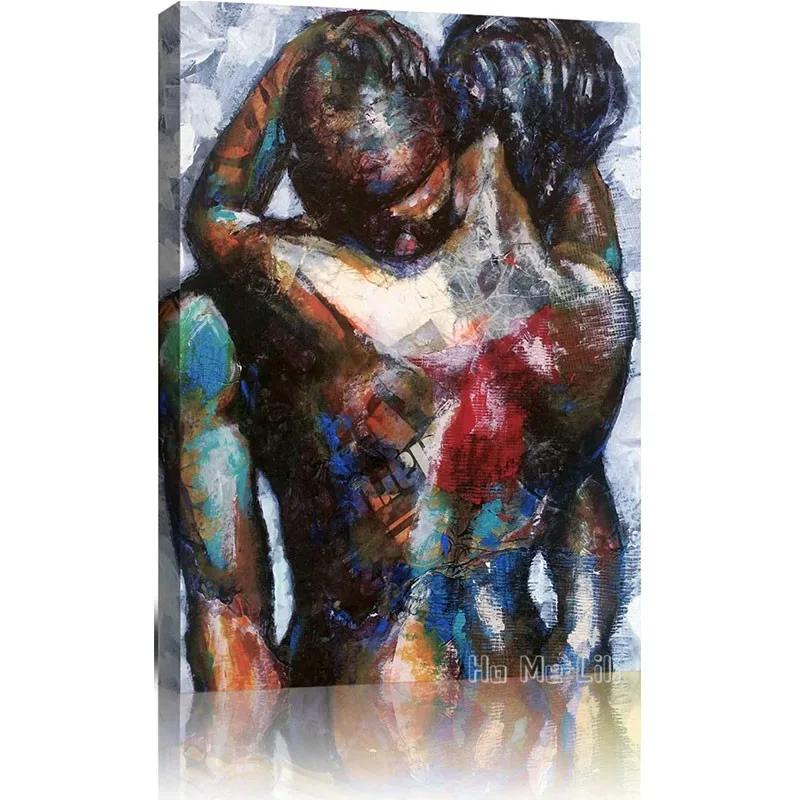 Холст настенные художественные принты афроамериканские Масляные картины любовь
