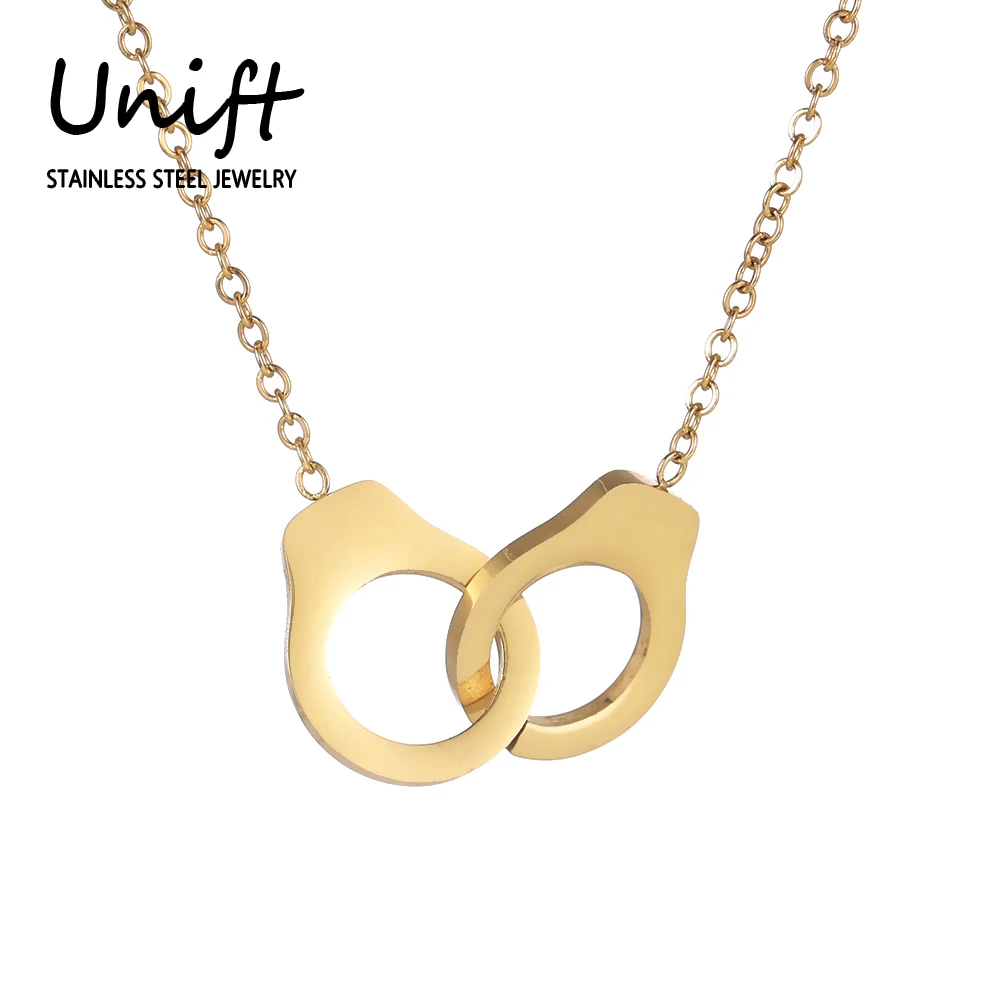 Уникальное ожерелье с двойной подвеской Unift из нержавеющей стали классическое