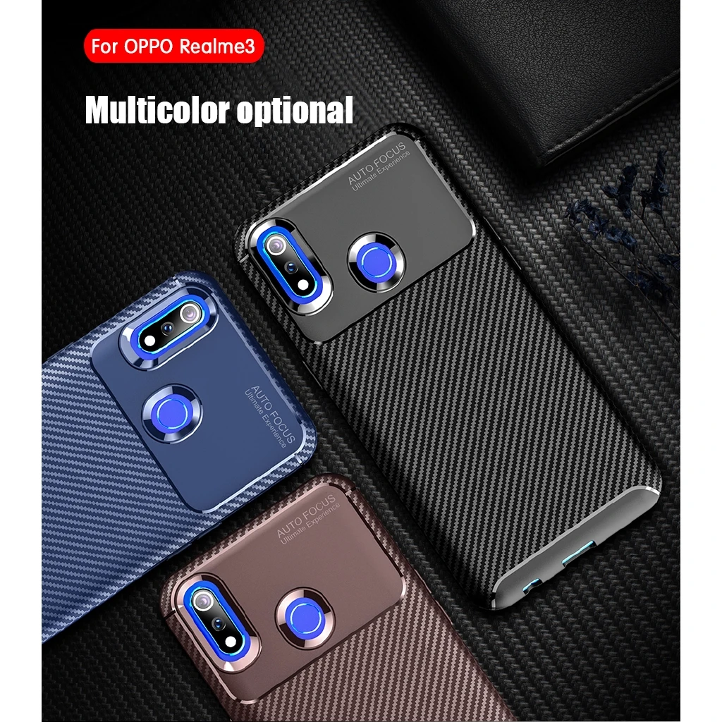 

For OPPO Realme 6 Pro 6i 5 5i 5 Pro OPPO A91/ F15 OPPO F11/A9 OPPO F7 Soft Silicone TPU Carbon Shockproof Protective Back Cover