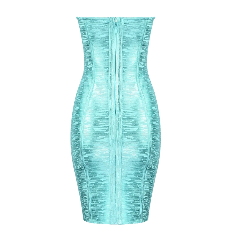 3 цвета Бандажное платье Vestidos Verano 2019 сексуальное без бретелек бронзового синий