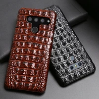 genuine leather phone case for lg v50 v40 v30 v20 v10 g3 g4 g5 g6 g7 g8 g8s g8x q6 q7 q8 thinq k40 crocodile back cover funda