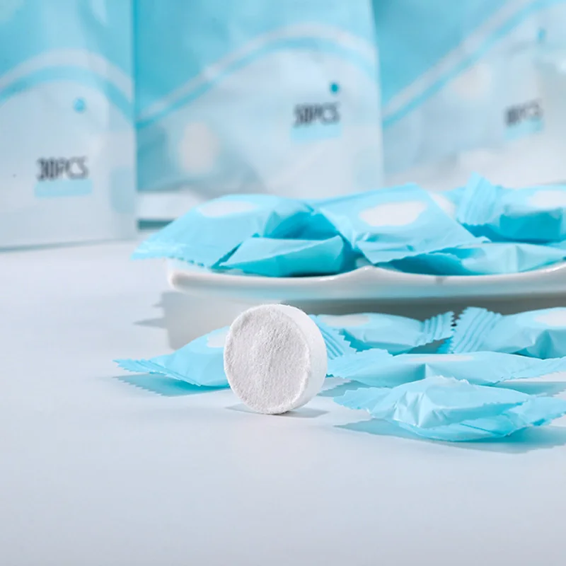 Одноразовое спрессованное полотенце 20 шт. портативное для лица путешествий на