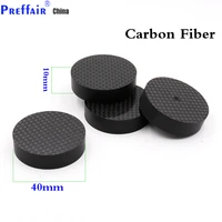 preffair 8pcs hifi audio 40mmx10mm brancd new carbon fiber speaker isolator spike pad stand nase amp cone speaker pad