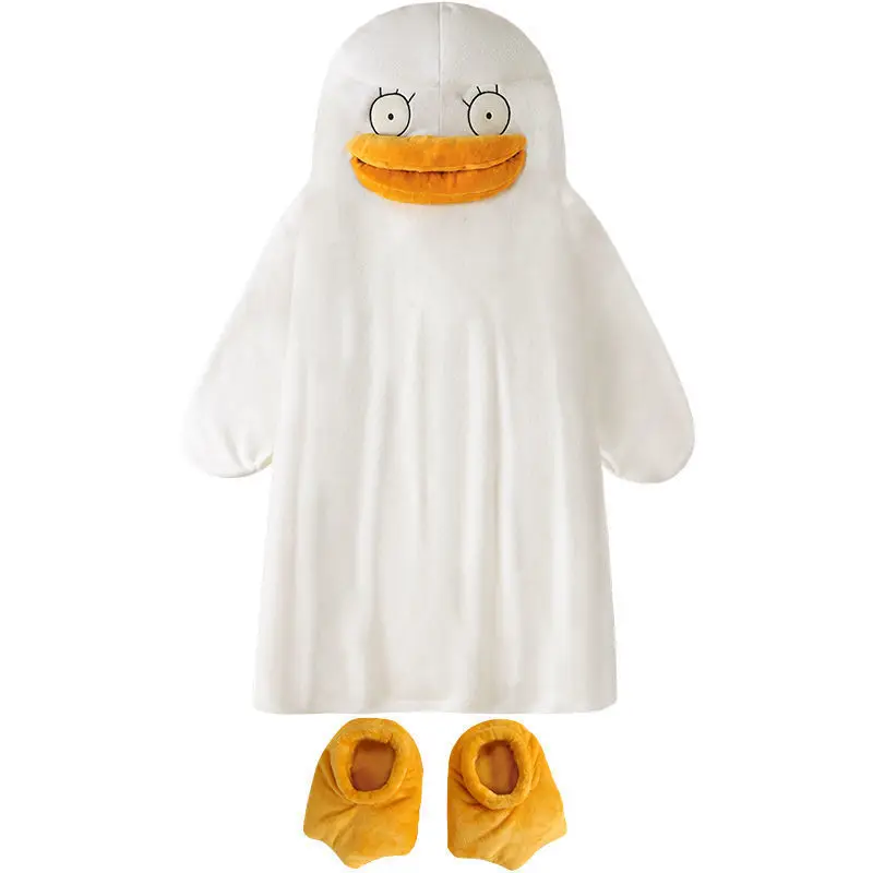 STSVZORR white duck cute funny pajamas for fall/winter women's flannel to keep warm, and fun pajamas for home outfits