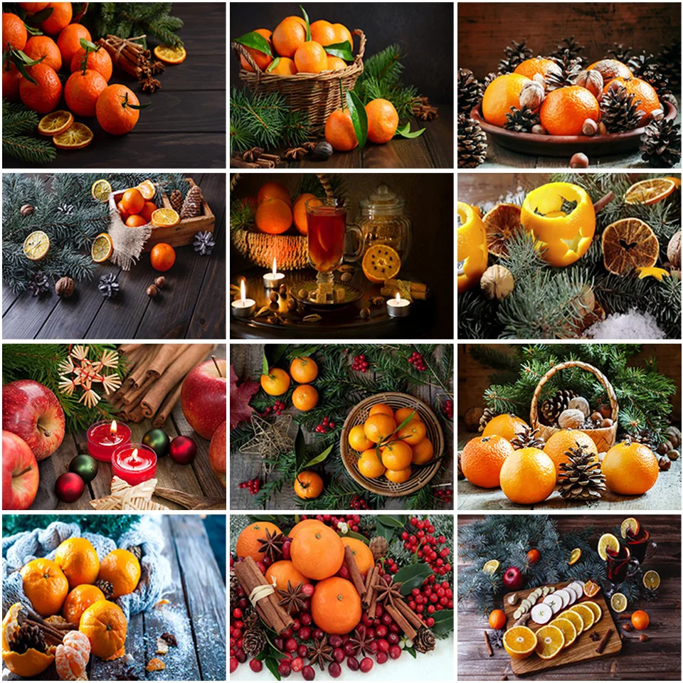

Full Square Diamond Embroidery Fruits Picture Of Rhinestones Diamond Painting Cross Stitch Orange Diamond Mosaic Kitchen Decor