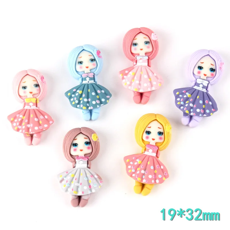 30Pcs Cartoon Scrub Princess Girls Color Resin Accessories DIY Craft Supplies Kids Toys Headwear Phone Shell Patch Arts Material | Дом и сад