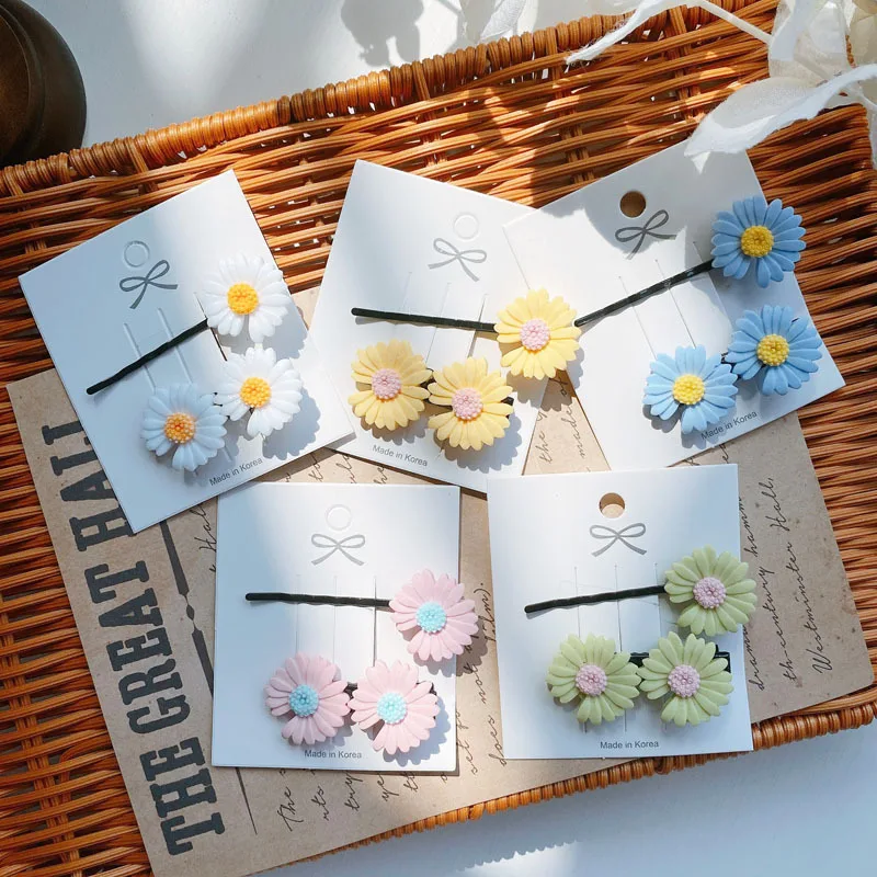 Корейские сладости заколки для волос женщин маленькая Маргаритка Девочка